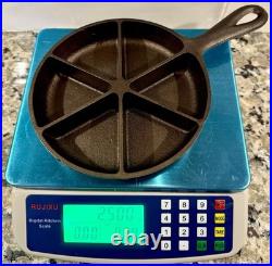 BSR #3 Cast Iron Corn Bread Skillet 6CBS, Pat. Pending, 6 Wedges, Solid Center
