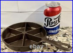 BSR #3 Cast Iron Corn Bread Skillet 6CBS, Pat. Pending, 6 Wedges, Solid Center