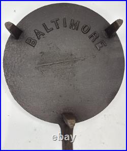 Baltimore Ironworks Cast Iron Spider Skillet with Lid 11 3 Leg Antique 1800s RARE