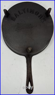 Baltimore Ironworks Cast Iron Spider Skillet with Lid 11 3 Leg Antique 1800s RARE