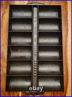 Barstow Stove Co. Prov. RI, Cast Iron Muffin Pan (French Roll), 12 Molds