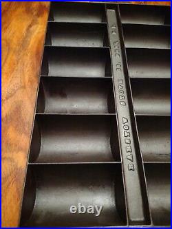 Barstow Stove Co. Prov. RI, Cast Iron Muffin Pan (French Roll), 12 Molds