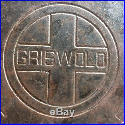 Beautiful #14 Griswold Large Block Cast Iron Pan LARGE LOGO
