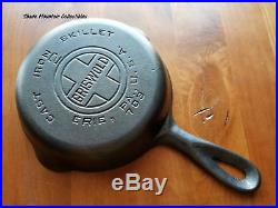 Beautiful Griswold #2 Cast Iron Skillet Large Block Epu Logo Very Nice Cond