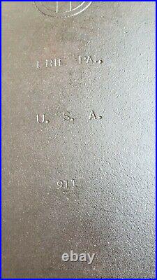 Beautiful Large Old Griswold 911 Antique Cast Iron Griddle #11 Erie Pa USA
