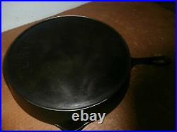 Beautiful Rare Erie No. 12 Cast Iron Skillet Heat Ring Restored Pre Griswold