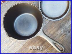 Birmingham Stove & Range / BSR Cast Iron 3 QT Sauce Pan with Lid, Restored