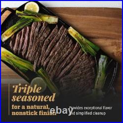 Blacklock 10x20 Cast Iron Double Burner Griddle Triple Seasoned & Easy Clean