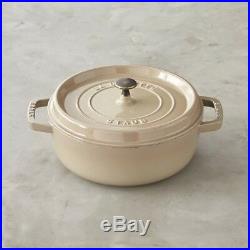 Brand New Staub Round Wide Cocotte, 6-Qt, Sesame/Sand (FREE SHIPPING)