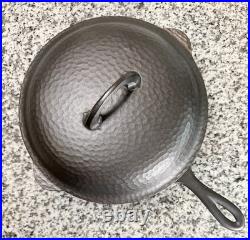 CHF #8 Hammered Deep Skillet Chicken Fryer With Lid 89X Cast Iron