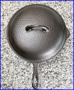 CHF #8 Hammered Deep Skillet Chicken Fryer With Lid 89X Cast Iron