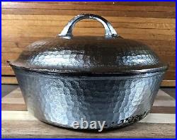 CHF Chicago Hardware Foundry Hammered Nickel Plated Cast iron Chicken Fryer Set