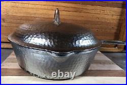 CHF Chicago Hardware Foundry Hammered Nickel Plated Cast iron Chicken Fryer Set