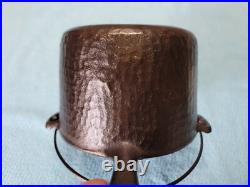 CHF Shallow Hammered Cast Iron 5 Deep Fryer, Model 90, Bail Handle, 1935-45