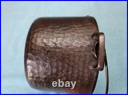 CHF Shallow Hammered Cast Iron 5 Deep Fryer, Model 90, Bail Handle, 1935-45