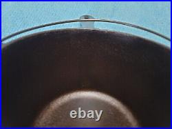CHF Shallow Hammered Cast Iron 5 Deep Fryer, Model 90, Bail Handle, 1935-45