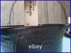 CHF Shallow Hammered Cast Iron 5 Deep Fryer, Model 90, Bail Handle, 1935-45