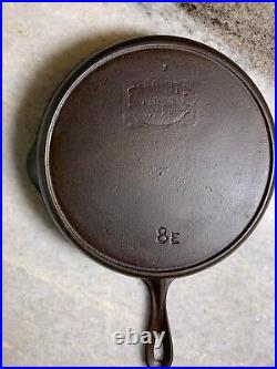 CLEANED Antique Favorite Piqua Ware Cast Iron Skillet Pan FLAT Smiley Logo OHIO