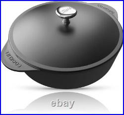COOKLIFE 5.5 Qt Cast Iron Dutch Oven Lightweight, Pre-Seasoned NIB