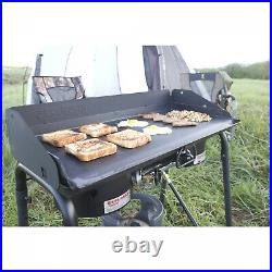 Camp Chef Deluxe Griddle Covers 2 Burners On 2 Burner Stove Cast Iron