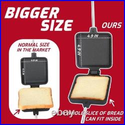 Campfire Pie Iron 4.9 Large Cast Iron Sandwich Maker for Camping 2 Pcs with