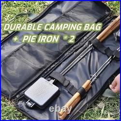 Campfire Pie Iron 4.9 Large Cast Iron Sandwich Maker for Camping 2 Pcs with