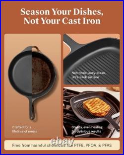 Caraway Enameled Cast Iron 10.5 Grill Pan