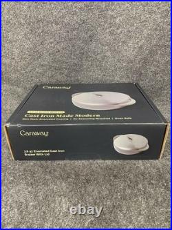 Caraway Enameled Cast Iron Braiser Pan, 3.5 qt, 3 Layer Enamel, Charcoal Caraway Enameled Cast Iron Braiser Pan, 3.5 qt, 3 Layer Enamel, Charcoal