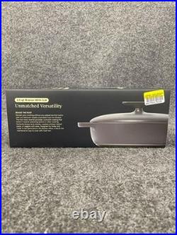 Caraway Enameled Cast Iron Braiser Pan, 3.5 qt, 3 Layer Enamel, Charcoal
