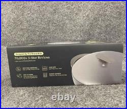 Caraway Enameled Cast Iron Braiser Pan, 3.5 qt, 3 Layer Enamel, Charcoal