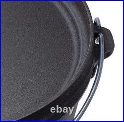 Cast Iron 12inch Seasoned Camping Dutch Oven Outdoor Cookware with Handle