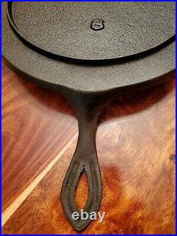 Cast Iron 9.5 Griddle with 7-5/8 Heat Ring, Raised #8, Seasoned
