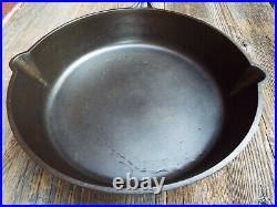 Cast Iron Antique Bottom Gated fancy handle Skillet #10 / 12, restored