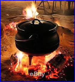 Cast Iron Cauldron 5 Gal Sz 8 Potjie Pot Outdoor Wilderness Survival Dutch Oven