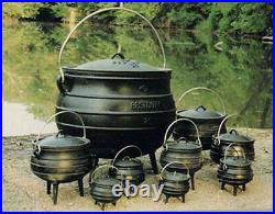Cast Iron Cauldron Sz 4 Potjie Pot Outdoor Survival Gypsy Kettle