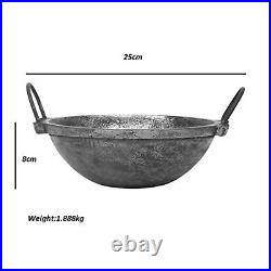 Cast Iron Cookware 8.2 Inch Pre-Seasoned Kadai Healthy and Tasty Cooking