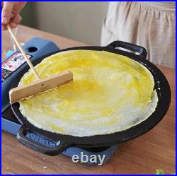 Cast Iron Crepe Pan 12.6 Perfect for Crepes, Tortillas & Pancakes