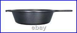Cast Iron Deep Pan Pre-Seasoned 10.25 Inch Black