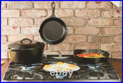 Cast Iron Deep Pan Pre-Seasoned 10.25 Inch Black