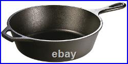 Cast Iron Deep Skillet Pre-Seasoned 10.25 inches Black