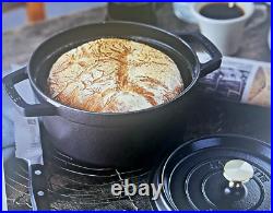 Cast Iron Dutch Oven 4-qt Round Cocotte, Made in France, Serves 3-4, Matte Black