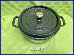 Cast Iron Dutch Oven 4-qt Round Cocotte, Made in France, Serves 3-4, Matte Black