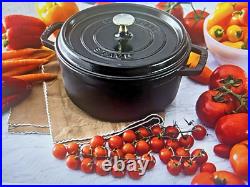 Cast Iron Dutch Oven 4-qt Round Cocotte, Made in France, Serves 3-4, Matte Black