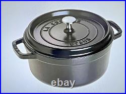 Cast Iron Dutch Oven 4-qt Round Cocotte, Made in France, Serves 3-4, Matte Black