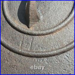 Cast Iron Dutch Oven Lid Gate Mark Size 11 Vintage Antique Double Ring Unmarked