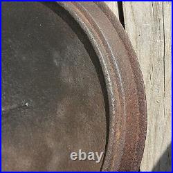 Cast Iron Dutch Oven Lid Gate Mark Size 11 Vintage Antique Double Ring Unmarked