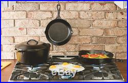 Cast Iron Dutch Oven Pre-Seasoned 5-Quart Pot Skillet Cover Cookware Lodge New