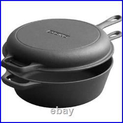 Cast Iron Dutch Oven & Skillet Set with Dual Handles, Pre-Seasoned