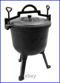 Cast Iron Dutch Oven Stew Pot Outdoor Cooking Campfire Open Fire 8L! UK