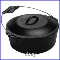 Cast Iron Dutch Oven With Bail Handle Camping Outdoors Kitchens Cookware 9 Qt New